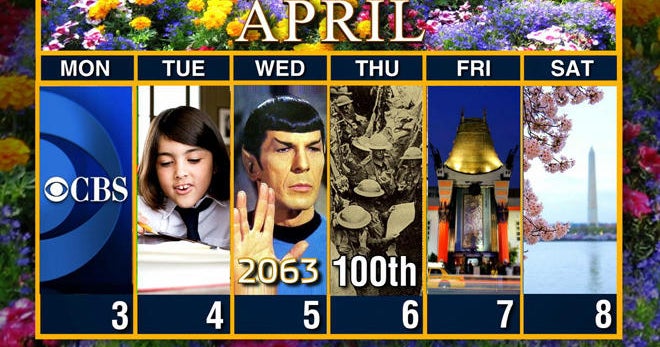 Calendar: Week of April 3 - CBS News