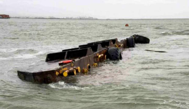 sunken barge US Coast Guard Photo 