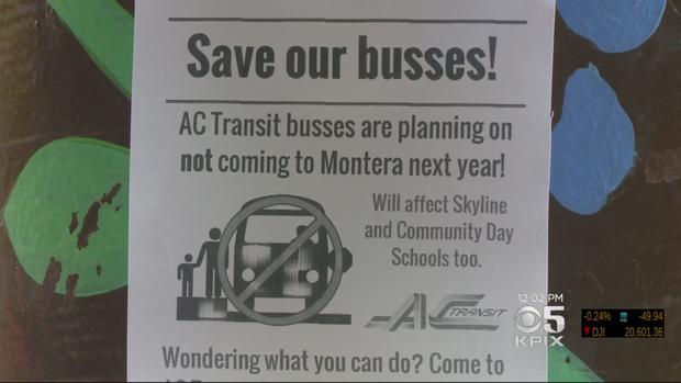 Flyer addressing AC Transit service to schools 