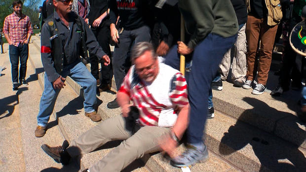 Violence at State Capitol rally 