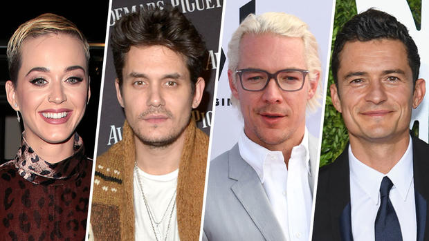 (L-R) Katy Perry, John Mayer, Diplo and Orlando Bloom 