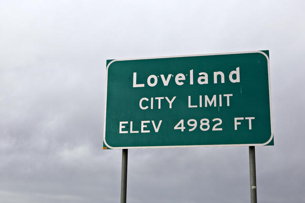 Sign for Loveland, Colorado 