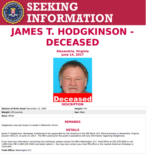 Hodgkinson FBI Poster 