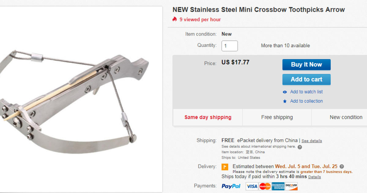 Distressing New Toy Craze: Powerful Metal Mini-Crossbows - CBS Detroit