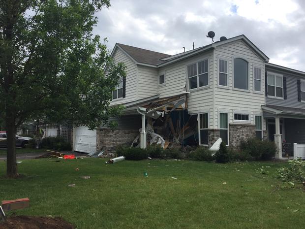 Truck Smashes Into Houses 