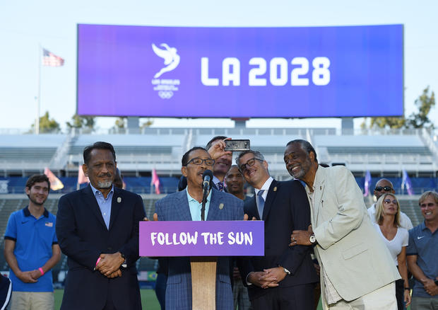 Los Angeles Mayor Garcetti Announces The City As Host Of 2028 Summer Olympics 