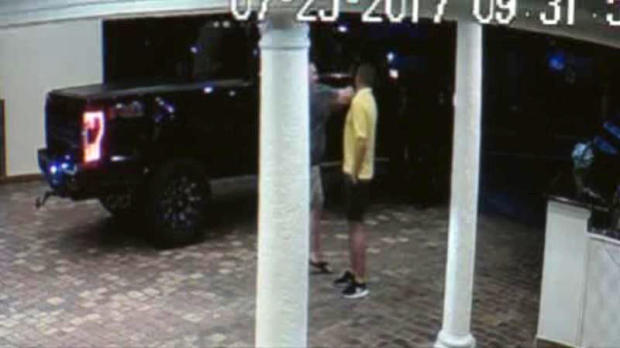 John Kiernan, a former police officer in Georgia, is seen punching valet Rodolfo Rodriguez at the Ocean Sky Hotel & Resort in Fort Lauderdale, Florida, on July 25, 2017. 