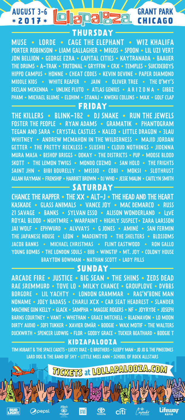 lolla line up by day 
