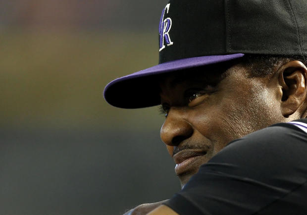Manager Don Baylor of the Colorado Rockies looks on during a game against the Arizona Diamondbacks at Chase Field on April 8, 2009, in Phoenix, Arizona. The Rockies defeated the Diamondbacks 9-2. 
