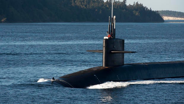 The U.S. Navy's Ohio class, nuclear-armed ballistic missile submarine USS Kentucky, seen here in a file photo, can carry up to 24 Trident II D-5 ballistic missiles, each with multiple independently-targeted warheads