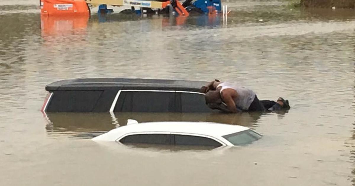 submerged car