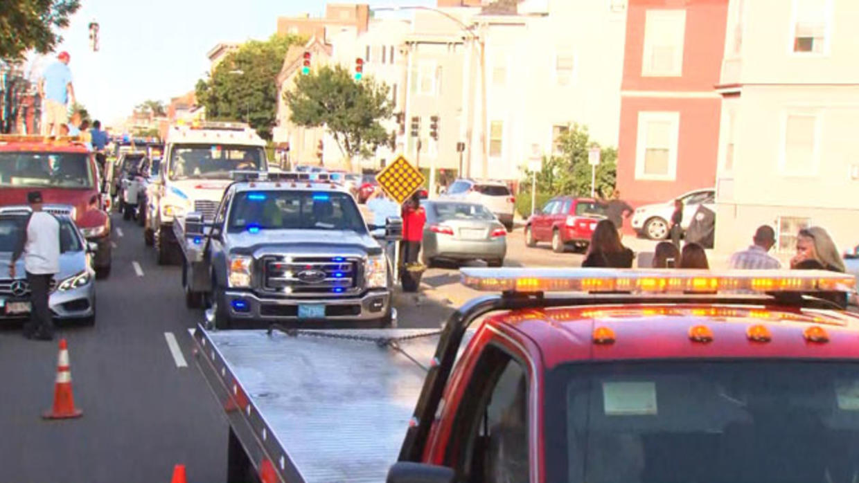 Tow Truck Procession Honors Drowning Victim In Boston CBS Boston