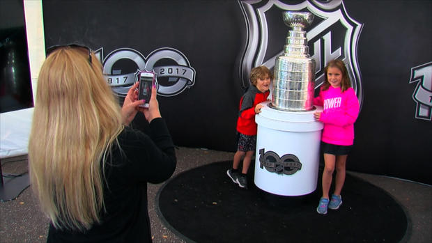 Fans with the Stanley Cup 