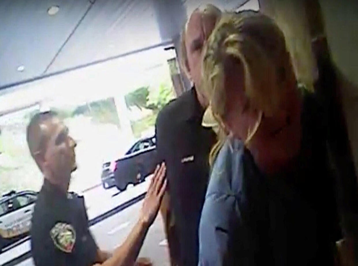 Nurse Alex Wubbels is seen during an incident at University of Utah Hospital in Salt Lake City in this still photo taken from police body-worn camera video taken July 26, 2017, and provided Sept. 1, 2017. 