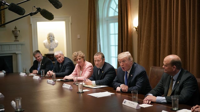 President Trump Attends Bipartisan Meeting In White House Cabinet Room 