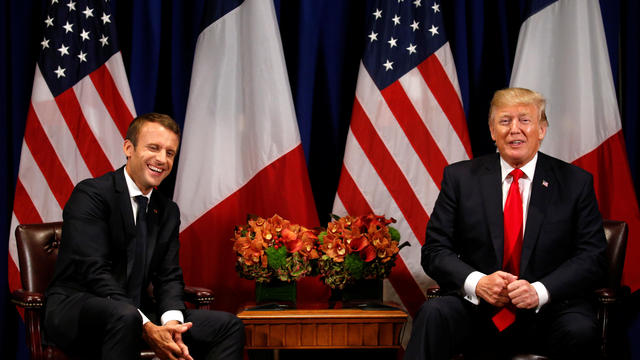 Trump meets with French President Macron in New York 