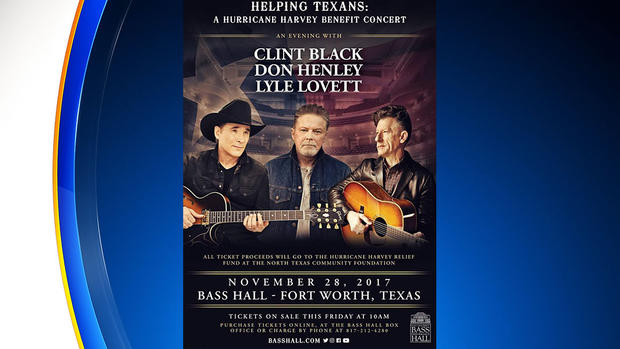 Hurricane Harvey benefit concert flyer 