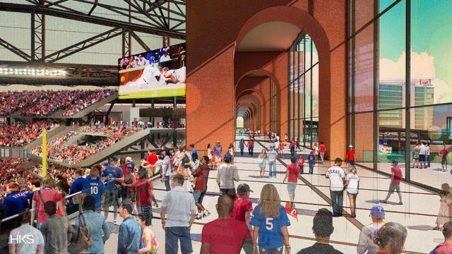See renderings of the new Texas Rangers' stadium set to open for