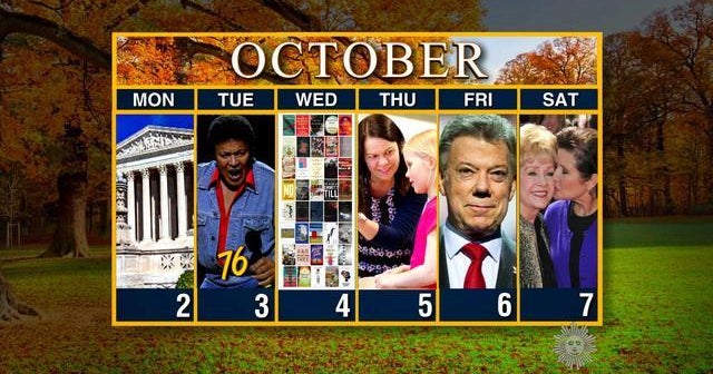 Calendar: Week of October 2