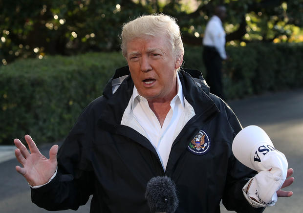 President Trump Departs White House En Route To Puerto Rico 
