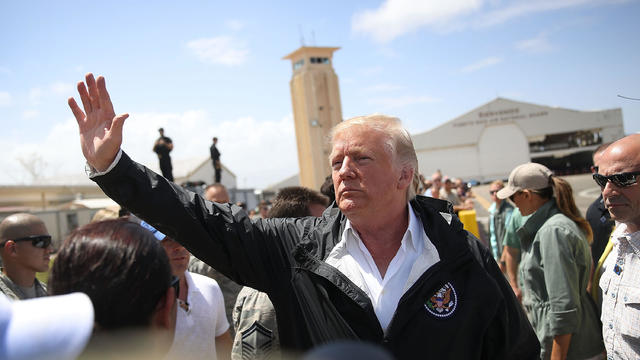 President Trump Arrives In Puerto Rico In Aftermath Of Hurricane Maria Devastating The Island 