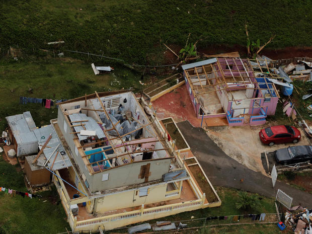 The contents of a damaged home can be seen as recovery efforts continue following Hurricane Maria near town of Comerio, Puerto Rico 
