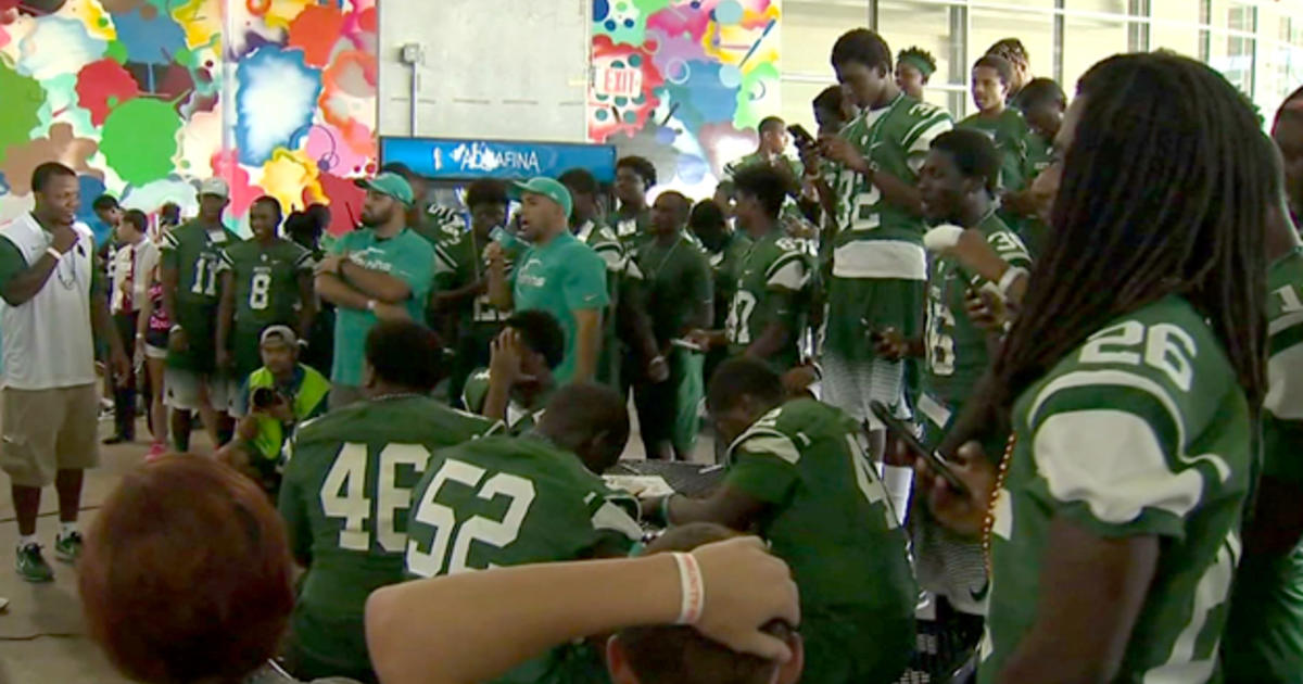 Dolphins Hold Tailgate Party For Miami Central High's Football