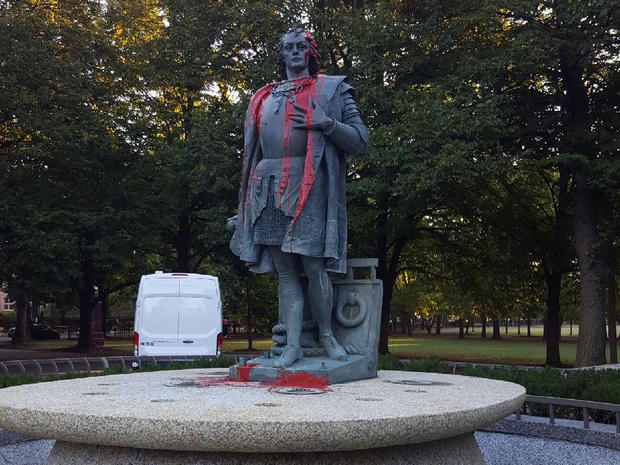 Columbus Statue Vandalism 1 