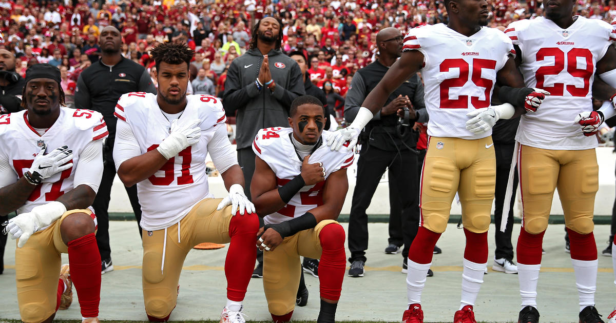 NFL players kneel during anthem at London game - ABC News