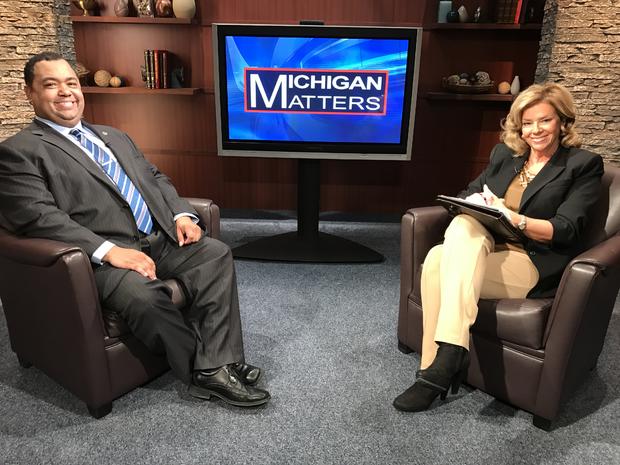 State Senator Coleman Young II and Michigan Matters host, Carol Cain 