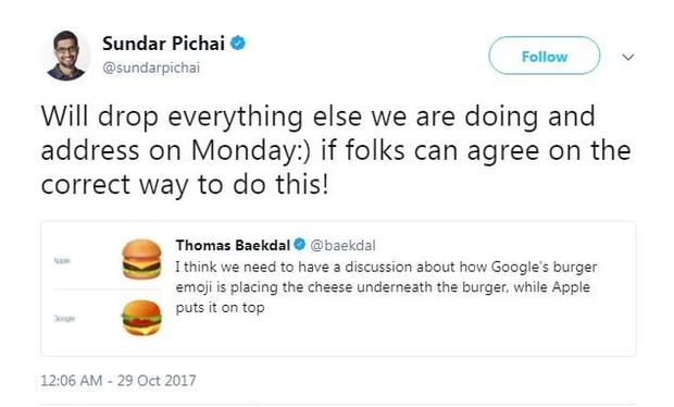 Google CEO Hamburger Emoji 