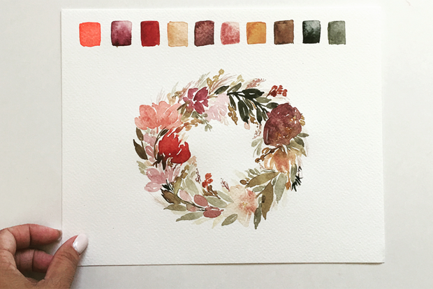 Fall Watercolor Floral Wreaths Workshop-Patterns and Petals - VERIFIED Ashley 
