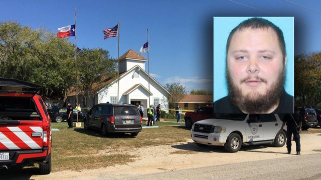 Sutherland Springs church shooting scene - gunman Devin Kelley 