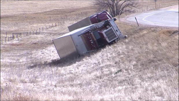 Semis Blown Over 3 (Hwy85, from Laramie County Fire Distrct #1) 