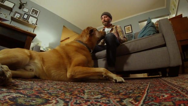 Jason Sheats and his dog Murray 
