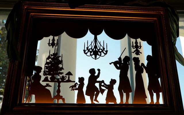 Christmas decor at the White House in Washington 