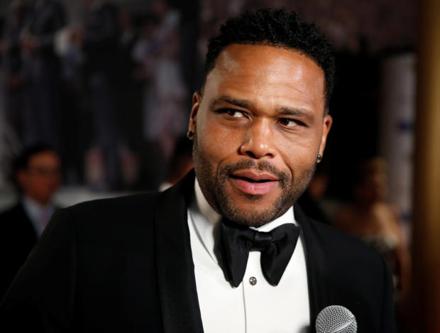 Actor Anthony Anderson is interviewed as he arrives for the Kennedy Center Honors in Washington 