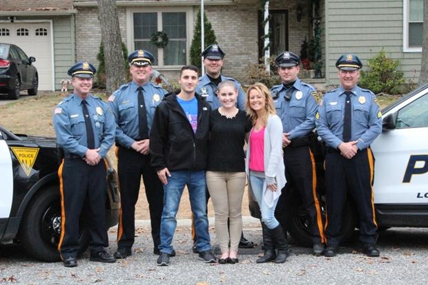 police with briana pfeilmeier and loved ones 