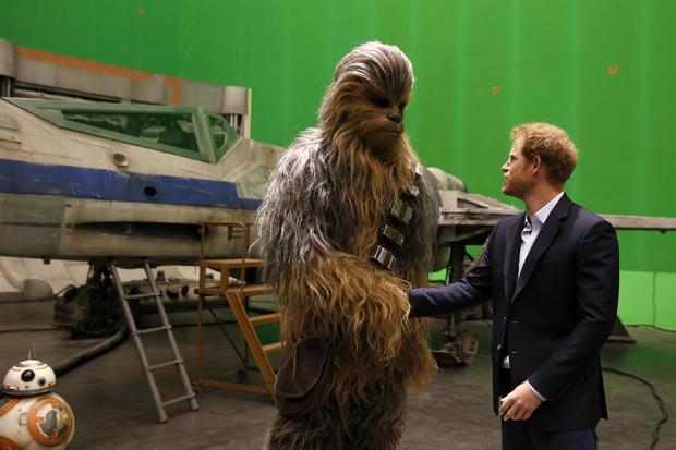 The Duke Of Cambridge And Prince Harry Visit The "Star Wars" Film Set 