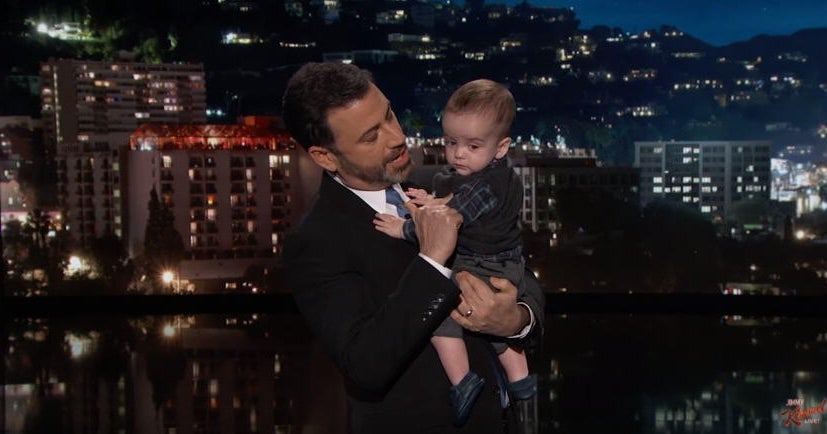 Ellen DeGeneres surprises Jimmy Kimmel with a dedication to his son(02)