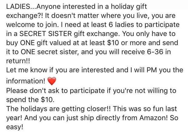 Beware Of Holiday Gift Exchanges On Social Media 