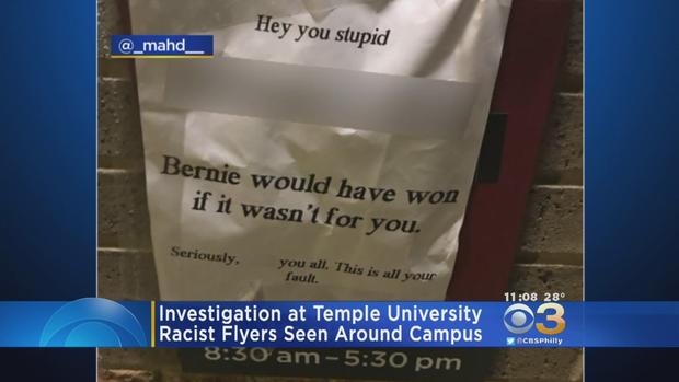 Temple Investigating After Racist Flyer Found On Campus 