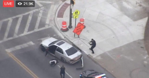 Cops: Suspect opened fire at random during Baltimore police chase - CBS ...