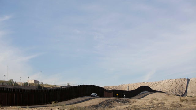 A view of a new section of the border wall on the U.S.-Mexico border in Sunland Park 