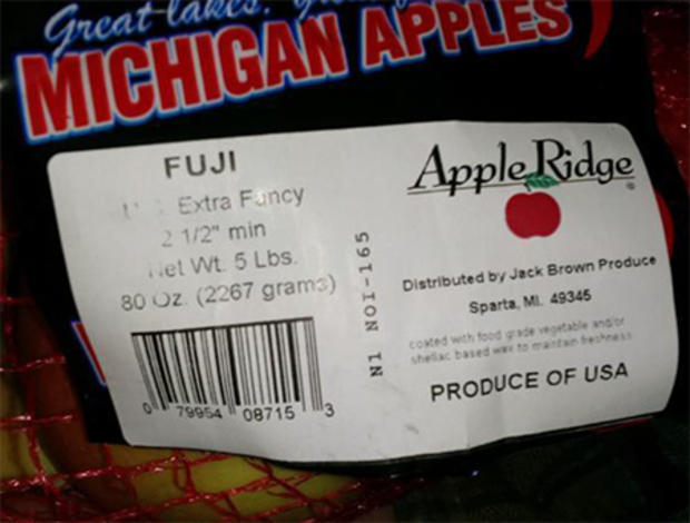 apple ridge apples recalled 