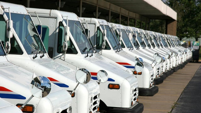 Postal delivery trucks 