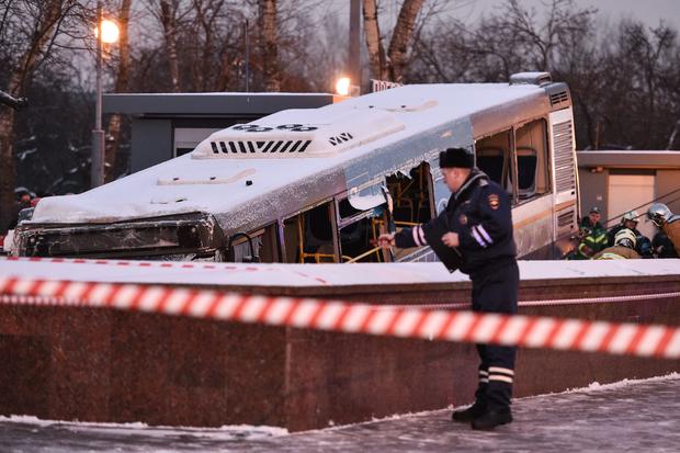 Bus Hits Pedestrians In Moscow 
