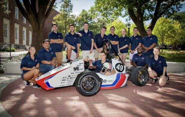 A race car designed and built by SMU students has been reported stolen. 