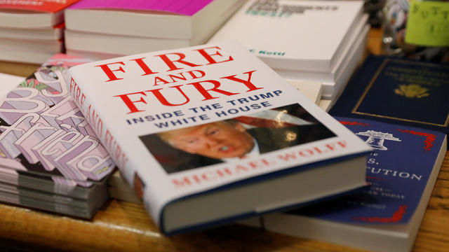 A copy of the book "Fire and Fury: Inside the Trump White House" by author Michael Wolff is seen at the Book Culture book store in New York 