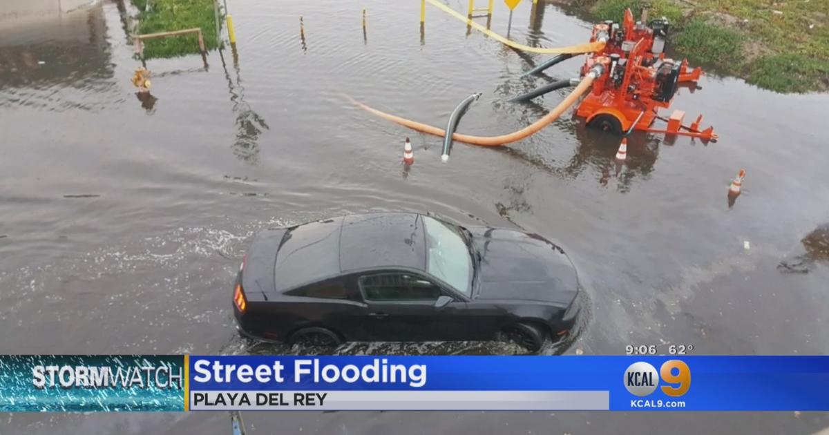 Blocked Storm Drain Blamed For Flooding In Playa Del Rey - CBS Los Angeles